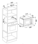 Z kodem LATO -7% !!! FRANKE studioFSL 20 MW BK Kuchenka mikrofalowa Smart Linear Czarne szkło 131.0632.993