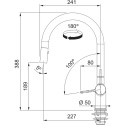 Z kodem LATO -7% !!! Franke Studio Bateria Active J pull down 2 jets Chrom 115.0653.401