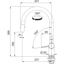 Franke Studio Bateria Active J pull down 2 jets Chrom 115.0653.401