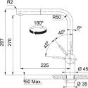 Z kodem LATO -7% !!! Franke Studio Bateria Atlas Neo M pull-out Miedziany 115.0628.208