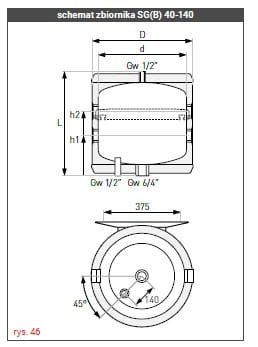GALMET BUFOR DO POMP CIEPŁA 140 L Z GNIAZDEM POD GRZAŁKĘ ELEKTRYCZNĄ POLIURETAN 70-147000 GALMET BUFOR DO POMP CIEPŁA 140 L Z GNIAZDEM POD GRZAŁKĘ ELEKTRYCZNĄ POLIURETAN 70-147000