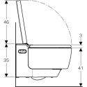 GEBERIT AquaClean MERA COMFORT urządzenie WC z funkcją higieny intymnej ceramika kolor biały alpin, osłona biały 146212111