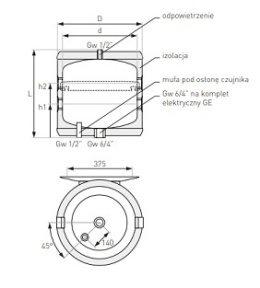 Galmet zbiornik buforowy wiszący 70-087000