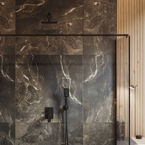 Omnires Baretti System prysznicowy podtynkowy czarny mat SYSBA10BL