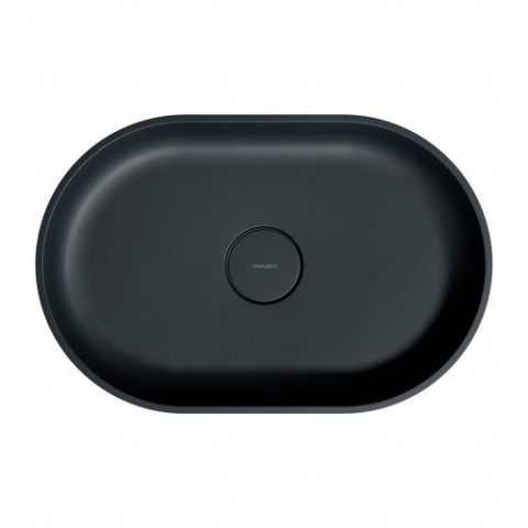 Omnires OVO M+ Umywalka nablatowa, 55 x 36 cm black lava OVOUNBLV