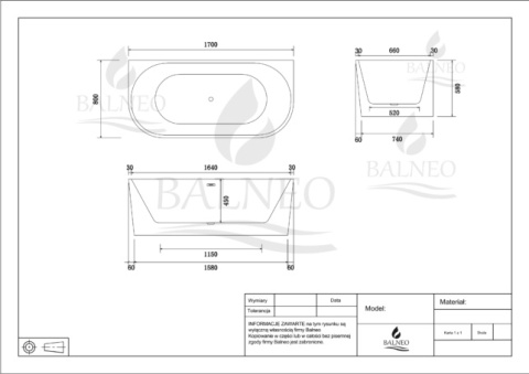 Balneo Wanna wolnostojąca przyścienna VIVA WHITE – 170 x 80 cm J0101010102-3 Balneo Wanna wolnostojąca przyścienna VIVA WHITE – 170 x 80 cm J0101010102-3