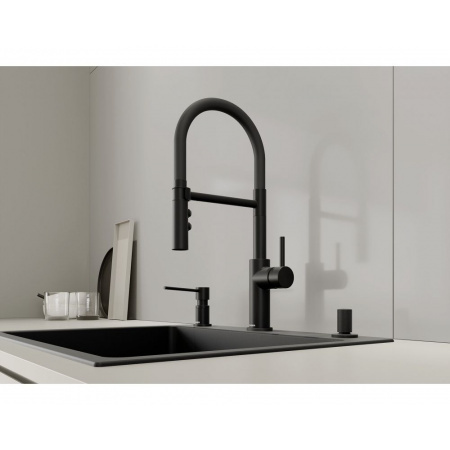 Blanco Catris-S Flexo Filter Bateria kuchenna wysoka z wyciąganą wylewką z filtrem czarny mat 526707