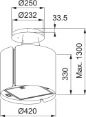 Z kodem LATO -7% !!! FRANKE STUDIO Okap Smart Suspended FSMS F42 BK MATT czarny mat (345.0654.933)