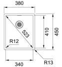 Z kodem LATO -7% !!! FRANKE studio BXX 210/110-34 3 1/2" Zlewozmywak stalowy Linia Box Stal szlachetna jedwa 127.0453.653