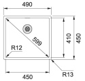 Z kodem LATO -7% !!! FRANKE studio BXX 210/110-45 3 1/2" Zlewozmywak stalowy Linia Box Stal szlachetna jedwa 127.0453.655