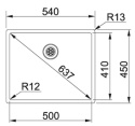 Z kodem LATO -7% !!! FRANKE studio BXX 210/110-50 3 1/2" Zlewozmywak stalowy Linia Box Stal szlachetna jedwa 127.0453.656