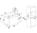 FRANKE studio FMA 45 MW XS Piekarnik kompaktowy z mikrofalą Maris Czarne szkło/stal szlachetna 131.0606.104