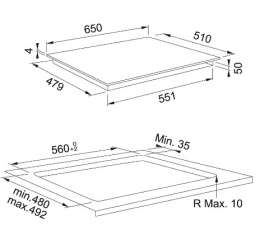 FRANKE studio FSM 654 I BK Płyta indukcyjna Smart Czarne szkło 108.0606.107