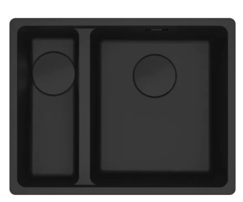  FRANKE studio Maris MRG 160-34-15SBL Zlewozmywak podwieszany Fragranit+ Czarny mat / Czarny odpływ 125.0697.756