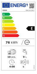 Z kodem LATO -7% !!! FRANKE studio Zmywarka FDW 4510 E8P E 117.0616.305