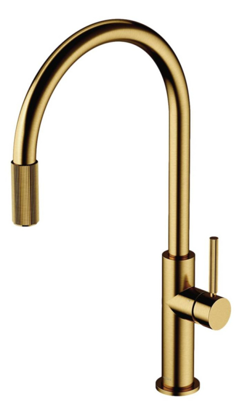 Omnires Switch bateria kuchenna stojąca do podłączenia zestawu filtrującego złoto szczotkowane SW9057GLB