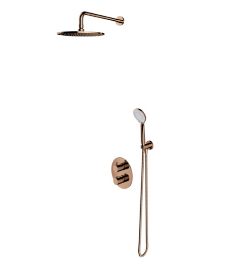 Omnires Y termostatyczny system prysznicowy podtynkowy miedź SYSYT05CP