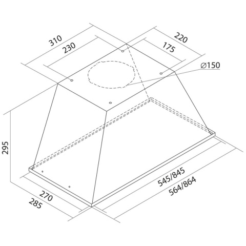 Toflesz okap Linea Bravo 86.4 Biały Toflesz okap Linea Bravo 86.4 Biały