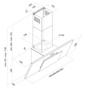 Toflesz okap 50cm Fiera Sprint Biały