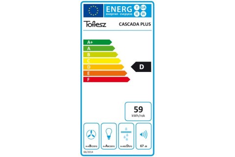 Toflesz okap 90cm cascada plus czarny Toflesz okap 90cm cascada plus czarny
