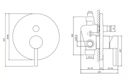 OMNIRES Y bateria prysznicowo-wannowa podtynkowa, miedź Y1235CP