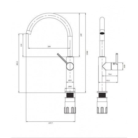 Omnires Tula Bateria kuchenna mosiądz szczotkowany TL6050BSB