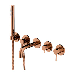 Omnires Y bateria wannowa 5-otworowa podtynkowa z krótką wylewką, miedź Y1237/1SCP