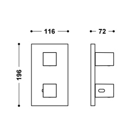 TRES THERM-BOX MASKOWNICA DO WPUSZCZANEGO KORPUSU 2-DROŻNEGO THERM-BOX BIEL MATOWA 00625001BM