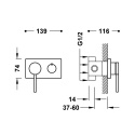 Tres 3V bateria wannowo-prysznicowa podtynkowa chrom 210.273.99