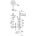 Tres 3V zestaw prysznicowy podtynkowy z deszczownicą chrom 210.273.04
