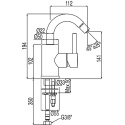 Tres Alplus bateria bidetowa chrom 203.224.01