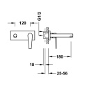  Tres Class-Tres Bateria podtynkowa umywalkowa chrom 20530011