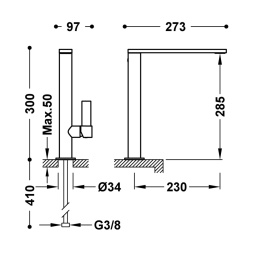 Tres Class Tres bateria kuchenna stojąca chrom 20548601