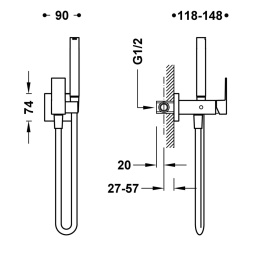 Z kodem LATO -7% !!! Tres Cuadro-Tres Bateria Bidette chrom 00612301