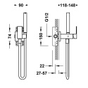 Z kodem LATO -7% !!! Tres Cuadro-Tres Bateria Bidette chrom 00612302