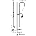 Tres Essential bateria kuchenna stojąca chrom-biel 130484