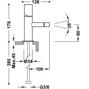 Tres Max-Tres Jednouchwytowa bateria bidetowa chrom 061.120.01