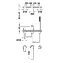 Tres Project bateria wannowo-prysznicowa 3-otworowa chrom 211.161.01