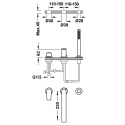 Tres Project bateria wannowo-prysznicowa 3-otworowa chrom 211.161.03