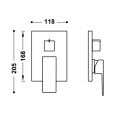 Z kodem LATO -7% !!! Tres RAPID-BOX Maskownica do wpuszczanego korpusu 2-drożnego Rapid-box chrom 10628110