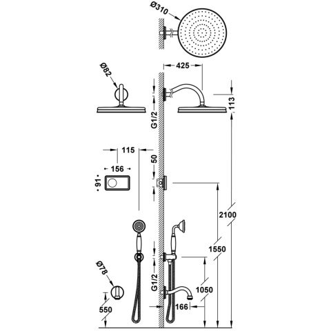 Z kodem LATO -7% !!! Tres Shower Technology Podtynkowy termostatyczny elektroniczny zestaw prysznicowy chrom 09226301 Z kodem LATO -7% !!! Tres Shower Technology Podtynkowy termostatyczny elektroniczny zestaw prysznicowy chrom 09226301