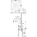 Z kodem LATO -7% !!! Tres Shower Technology zestaw prysznicowy chrom 09286562