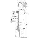 Tres Shower Technology zestaw prysznicowym chrom 09286558