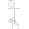 Z kodem LATO -7% !!! Tres Therm-Box Zestaw prysznicowy podtynkowy termostatyczny z deszczownicą chrom 00625005