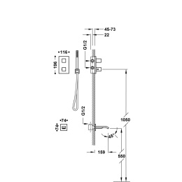 Tres Therm-Box Zestaw wannowo-prysznicowy podtynkowy termostatyczny chrom 00625006