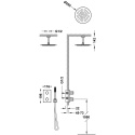  Tres Therm-Box zestaw prysznicowy podtynkowy termostatyczny z deszczownicą chrom 06225003