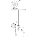 Z kodem LATO -7% !!! Tres Therm-Box zestaw prysznicowy podtynkowy termostatyczny z deszczownicą chrom 06225005