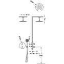 Z kodem LATO -7% !!! Tres Therm-Box zestaw prysznicowy podtynkowy termostatyczny z deszczownicą chrom 20425003