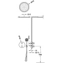Z kodem LATO -7% !!! Tres Therm-Box zestaw prysznicowy podtynkowy termostatyczny z deszczownicą chrom 20425005