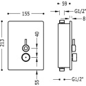 Tres Trestronic Bateria prysznicowa mieszająca programowalna chrom 012.179.01